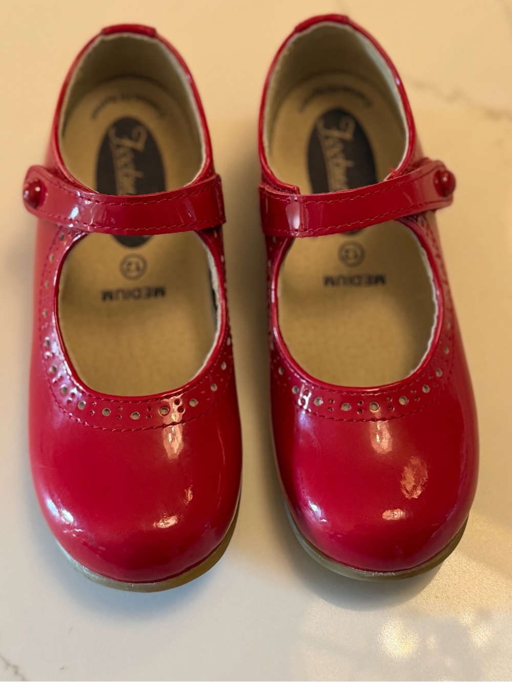 FootMates - Emma Red Patent Leather Shoes - Girls Size 12